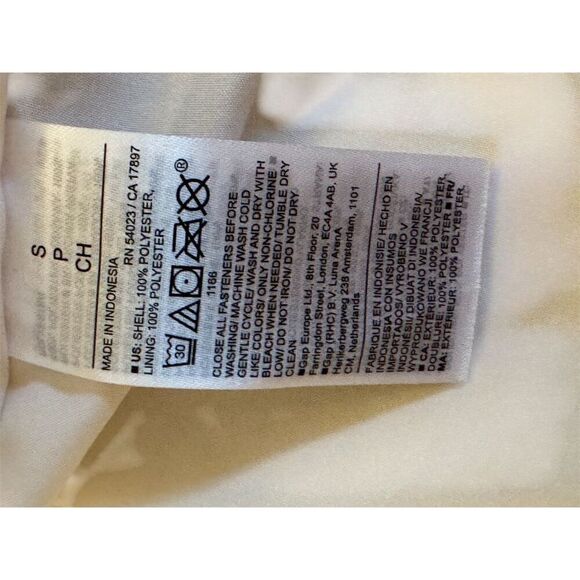 Old Navy Women's Ivory Basic Jacket Size S Button-Up Long Sleeve - Picture 8 of 8